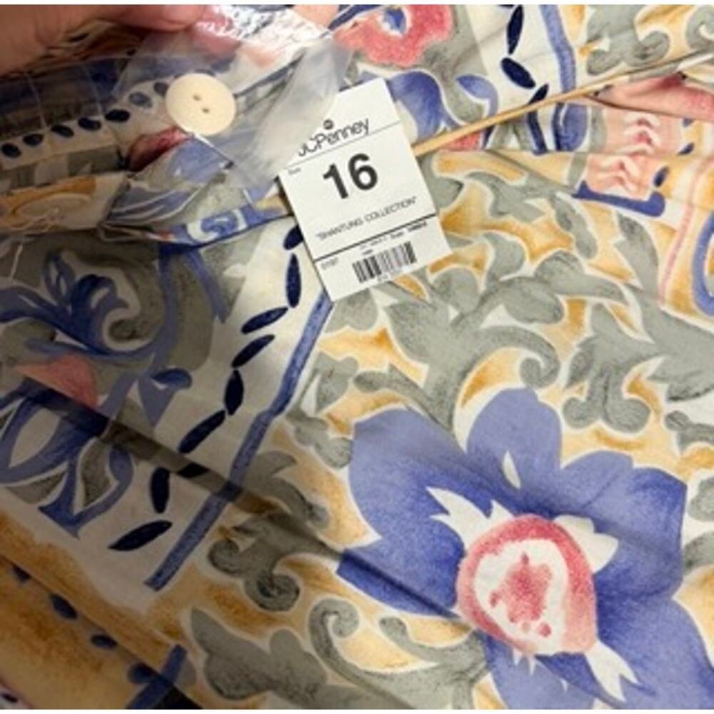 Vintage 90s Liz Baker Essentials Floral Midi Skirt Size 16 NWT - Picture 5 of 6